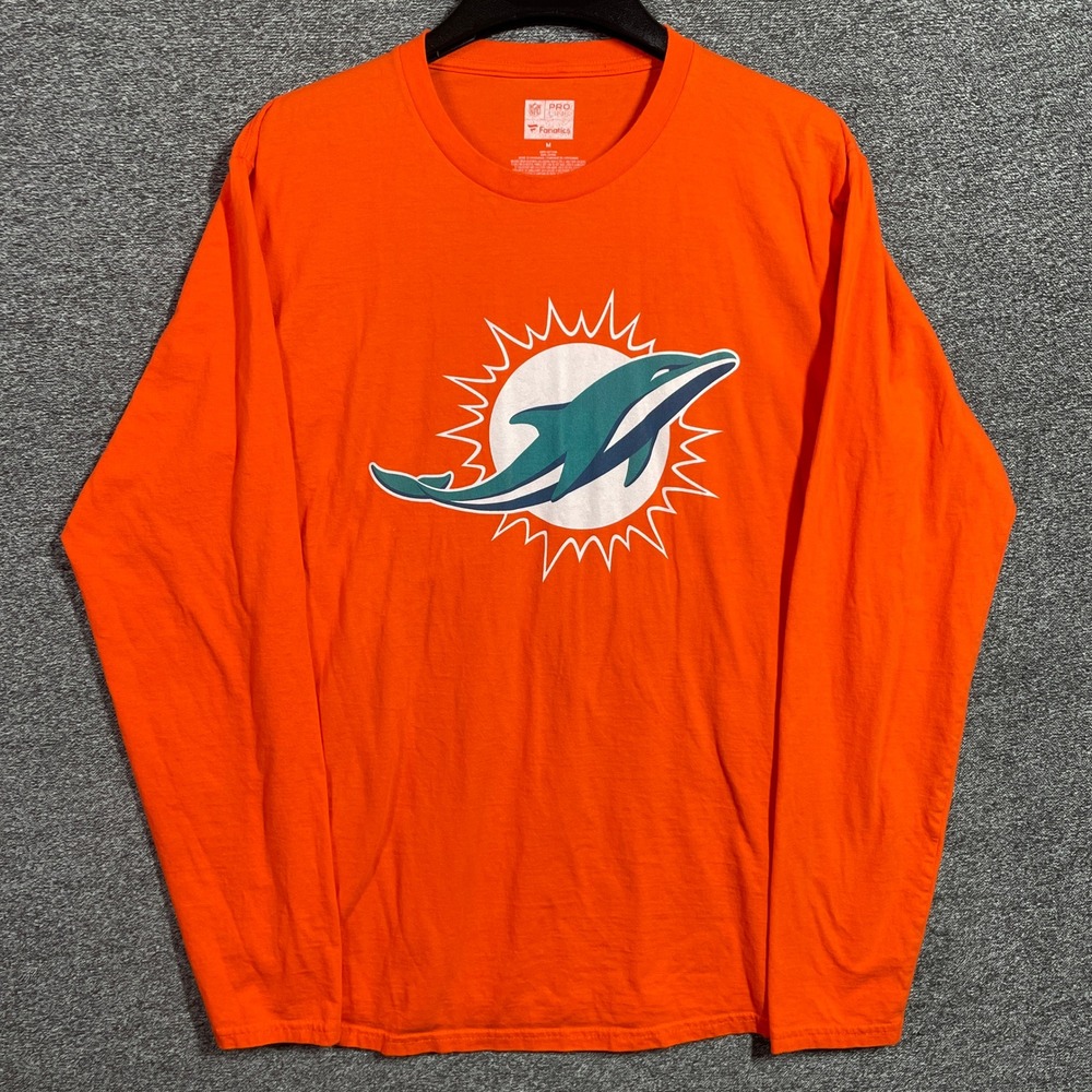 NFL Pro Line Fanatics Miami Dolphins Myles Gaskin 37 Orange Long Sleeve Shirt M